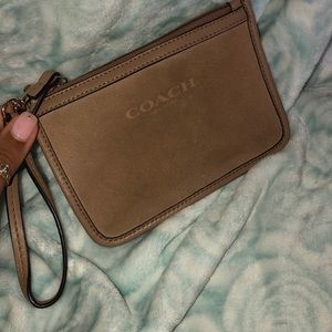 Coach suede wristlet
